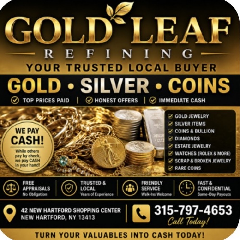 Gold Leaf Refining, Gold,Silver,Diamonds,Coins,Rolex buyer