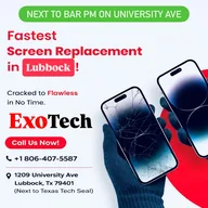 ExoTech - Phones, Repairs & Accessories Store near Texas Tech Lubbock