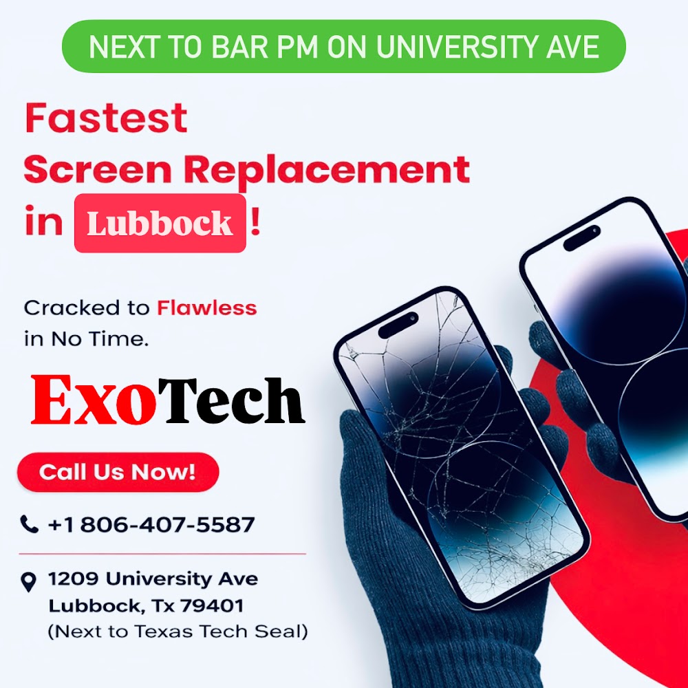 ExoTech - Phones, Repairs & Accessories Store near Texas Tech Lubbock