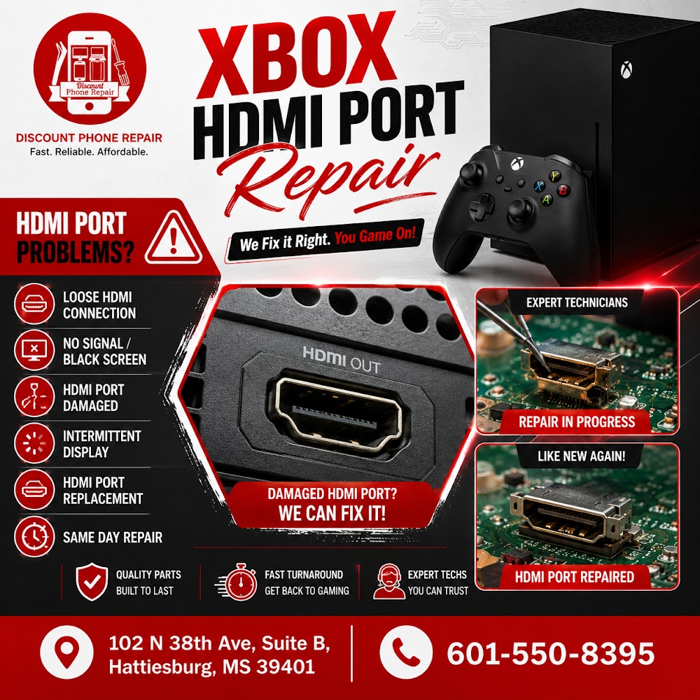 Discount Phone Repair |iPhone screen repair|PS5 HDMI port| iPad Repair | Samsung Repair | Cell Phone | Laptops & Xbox Repair